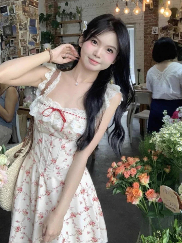 Chic Floral Midi Dress for Summer Beach & Parties - Image 5