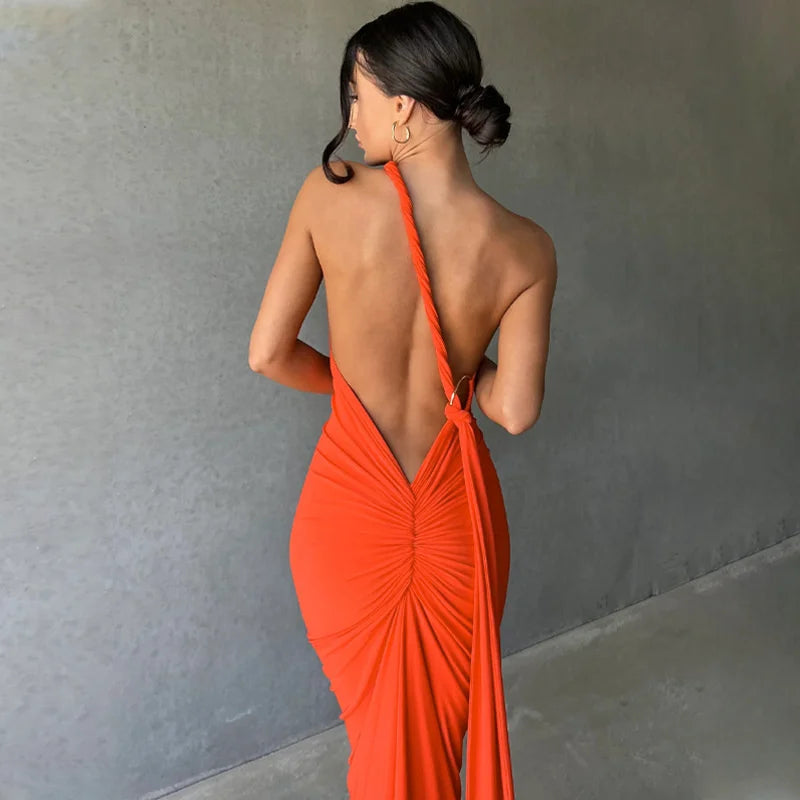 Elegant Backless Maxi Dress for Summer Parties - Image 37