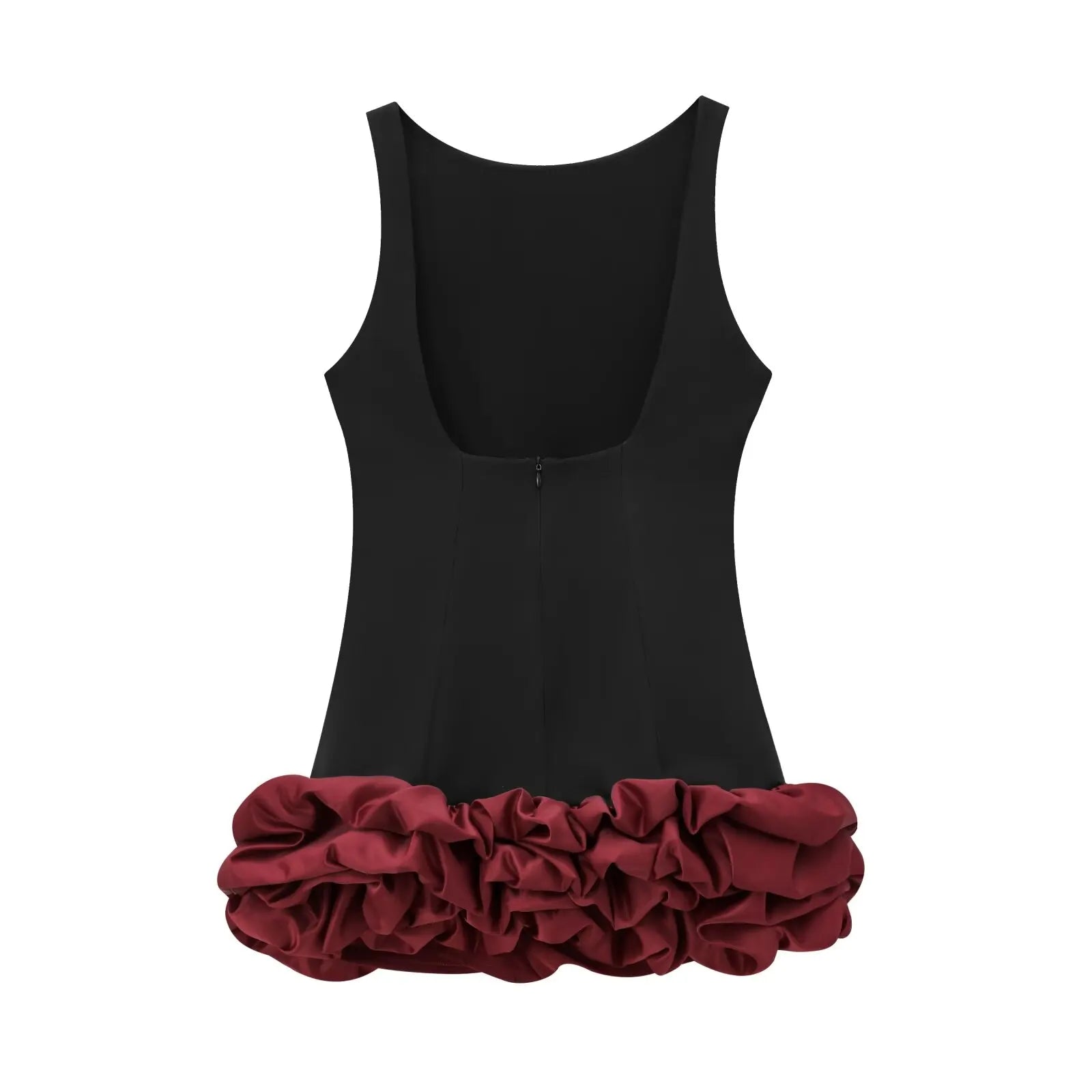 Elegant Backless Sleeveless Mini Dress with Fold Decor Detail - Image 20