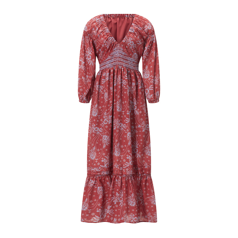 Bohemian Floral Print Flowy Beach Dress for Women - Image 126