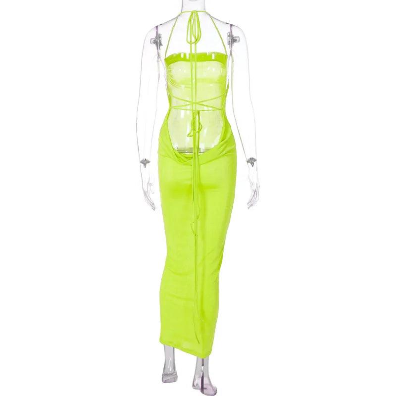 Backless Sleeveless Maxi Dress with Long Shoulder Straps - Image 25