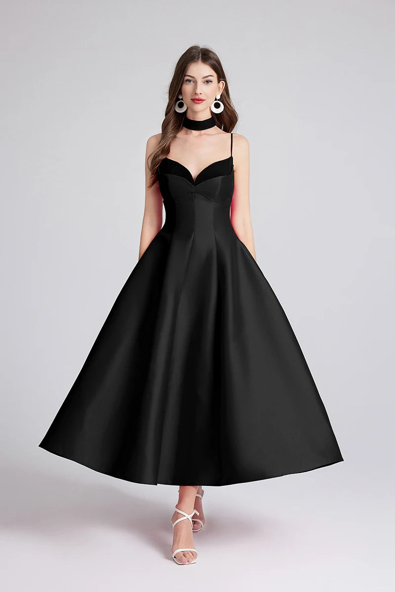 Elegant Backless A-Line Midi Dress for Summer Events - Image 11