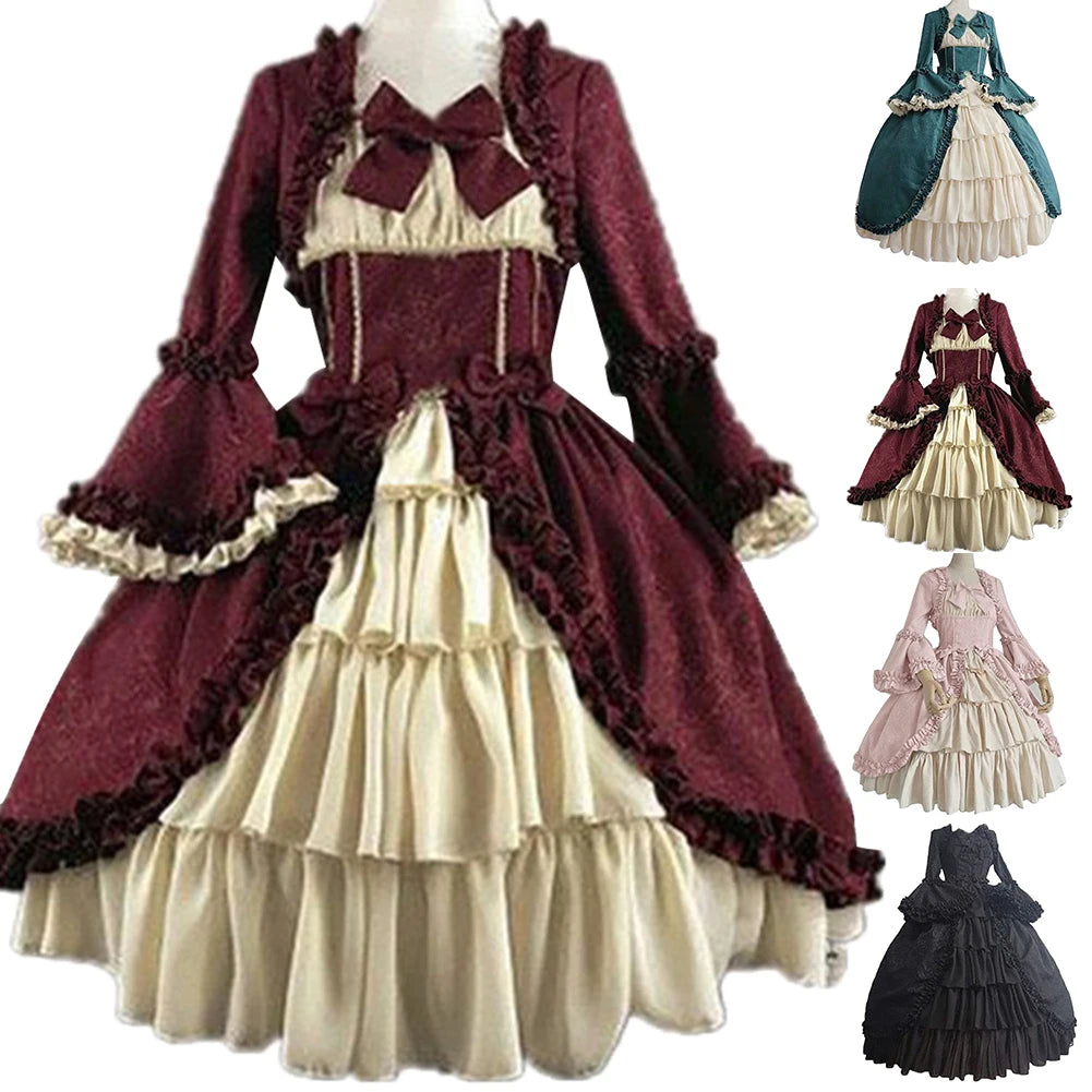 Chic Medieval Square Neck Black Lolita Party Dress - Image 11