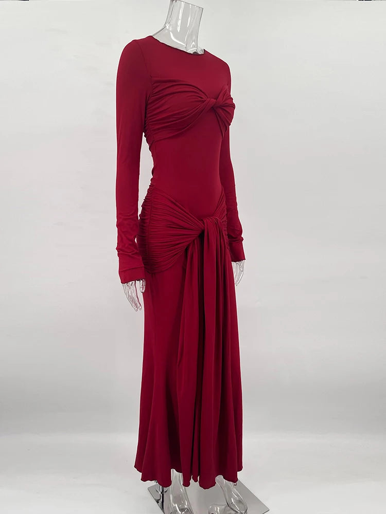 Elegant Ruched Bodycon Dress for Club Parties & Events - Image 13