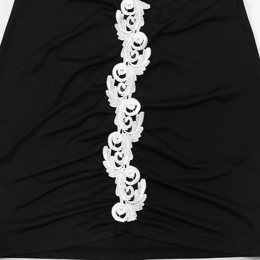 Chic Backless Lace V-Neck Mini Dress for Summer - Image 16