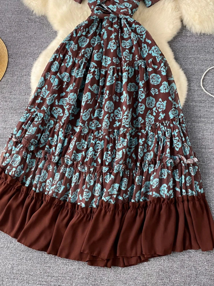 Floral V-neck Summer Beach Dress for Women - Image 4