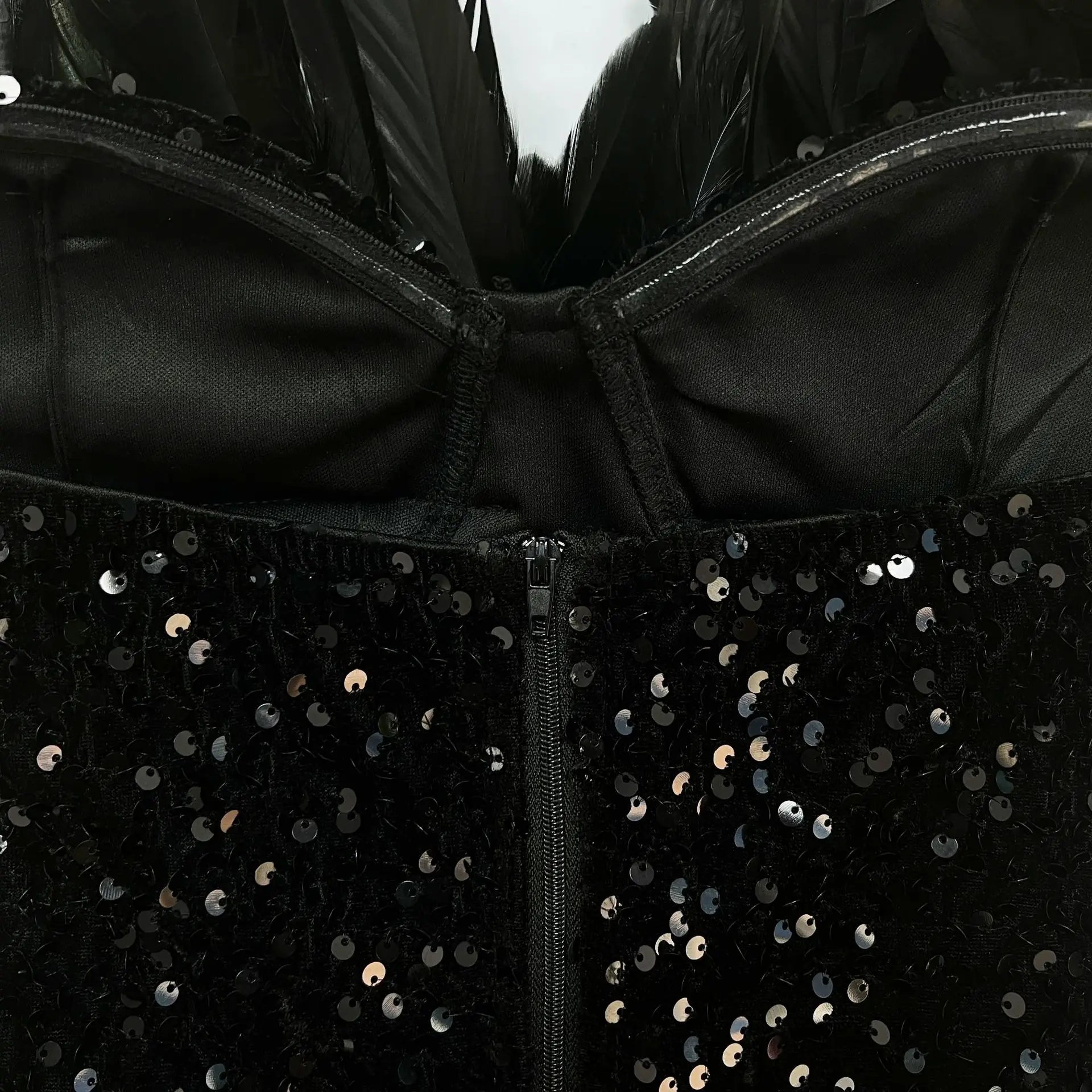 Shiny Off-Shoulder Sequined Mini Dress for Parties - Image 32