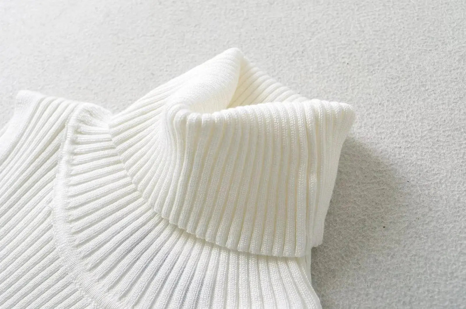 Summer Sleeveless Turtleneck Knitted Mini Dress for Women - Image 45