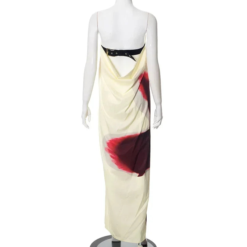Floral Strapless Loose Maxi Dress for Women - Image 10