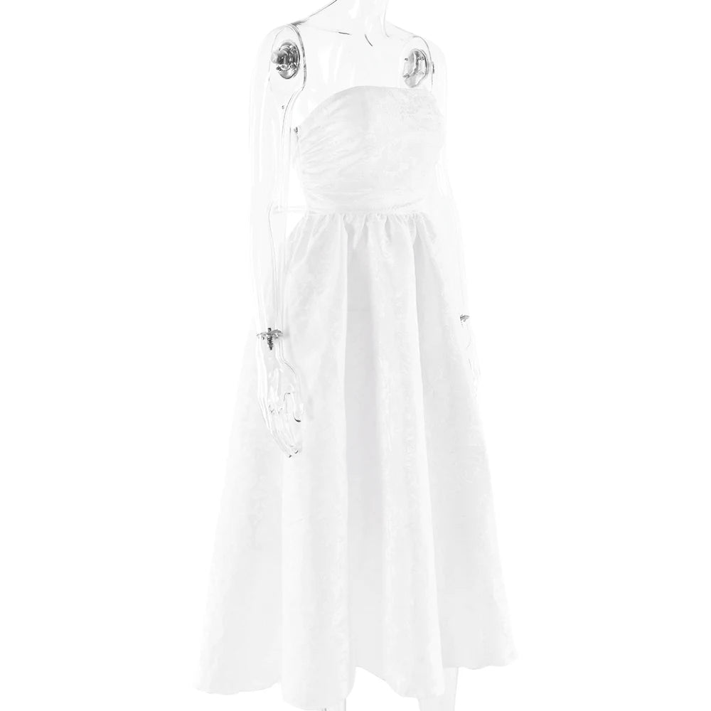 Elegant Strapless Satin Bodycon Dress for Women - Image 13