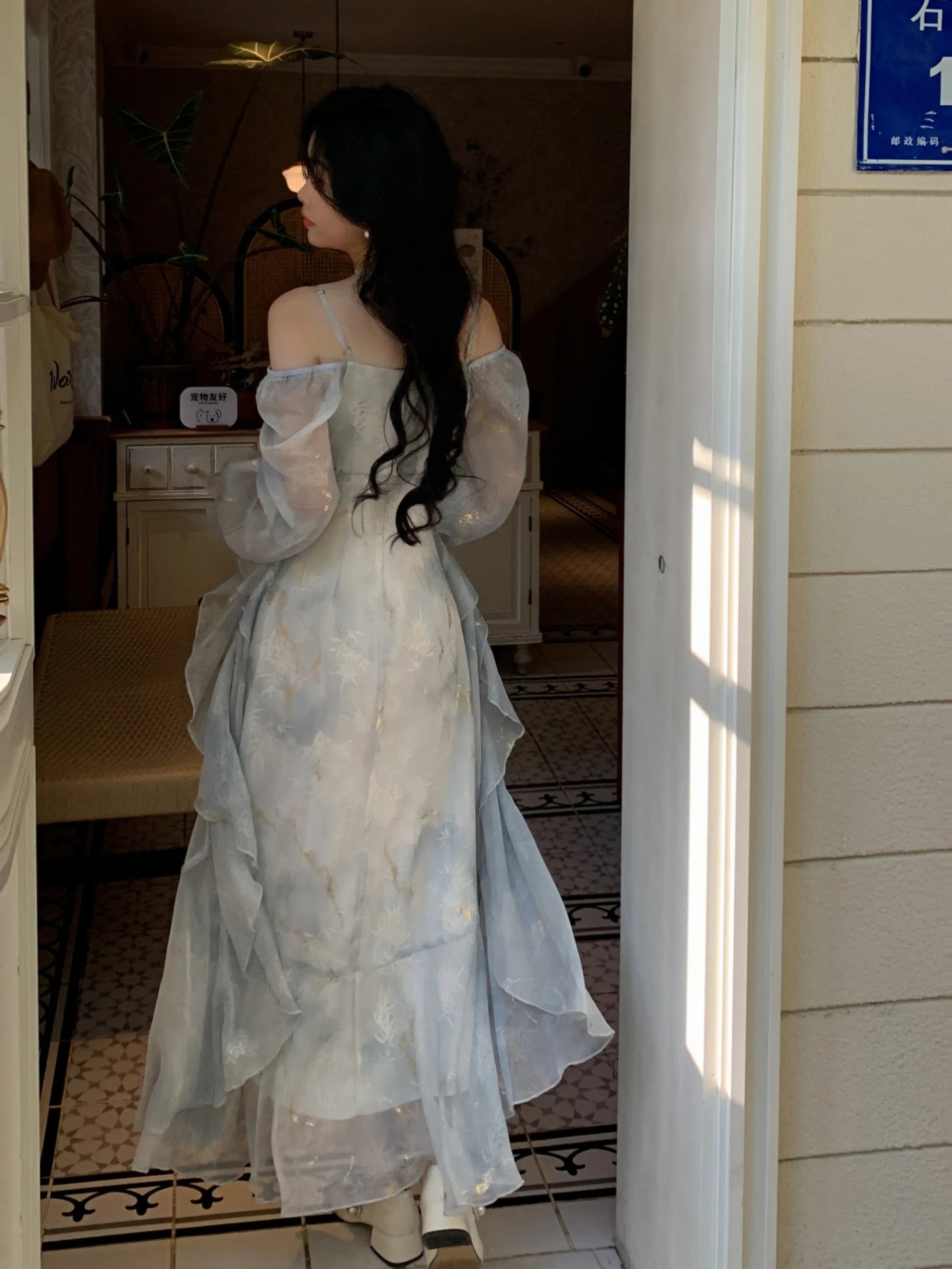 Elegant Off-Shoulder A-Line Fairy Long Dress for Women - Image 40