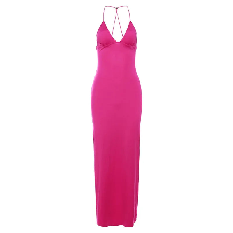 Elegant Backless Butterfly Print Evening Dress for Women - Image 23