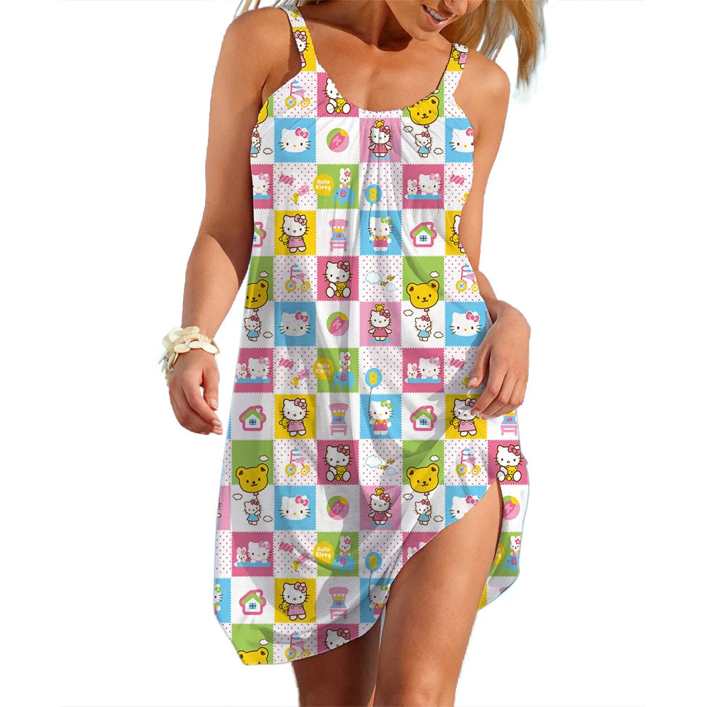 Charming Cartoon Summer Dress for Young Women - Image 16