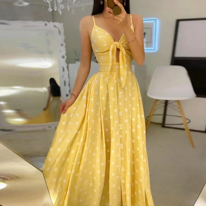 Elegant Backless V-Neck Maxi Dress for Summer Parties - Image 23