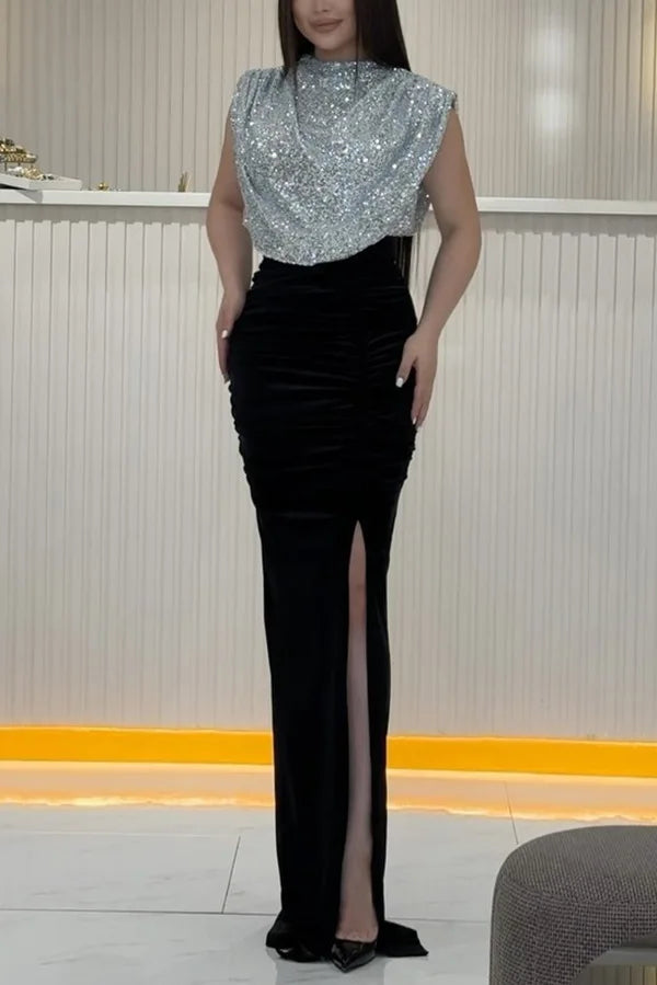 Elegant Slim Fit Sequin Party Dress for Women - Image 18