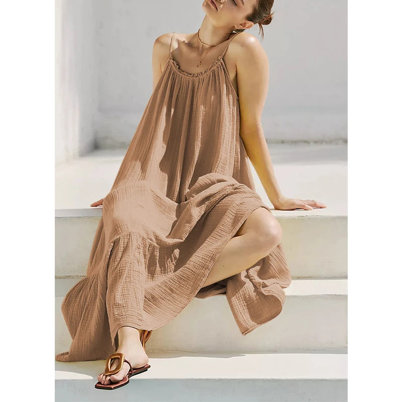 Trendy Sleeveless Maxi Dress for Women - Chic Summer Style - Image 4