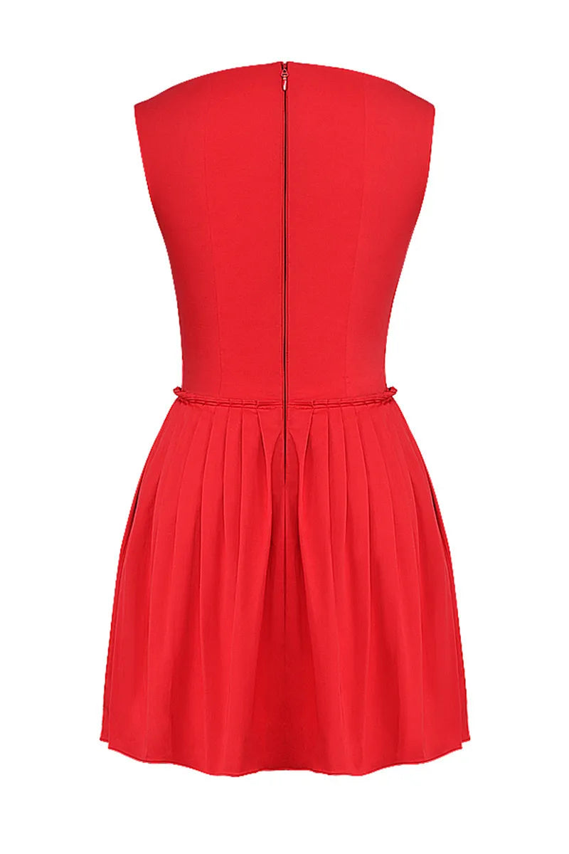 Elegant Backless Mini Dress with Square Collar for Parties - Image 31