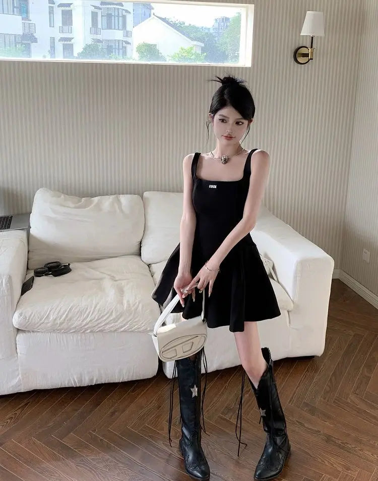 Chic Summer Square Neck Sleeveless A-Line Mini Dress - Image 20