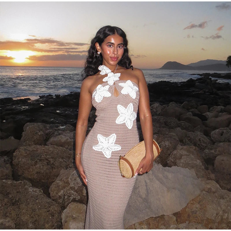Sexy See-Through Halter Mini Beach Dress for Women - Image 27