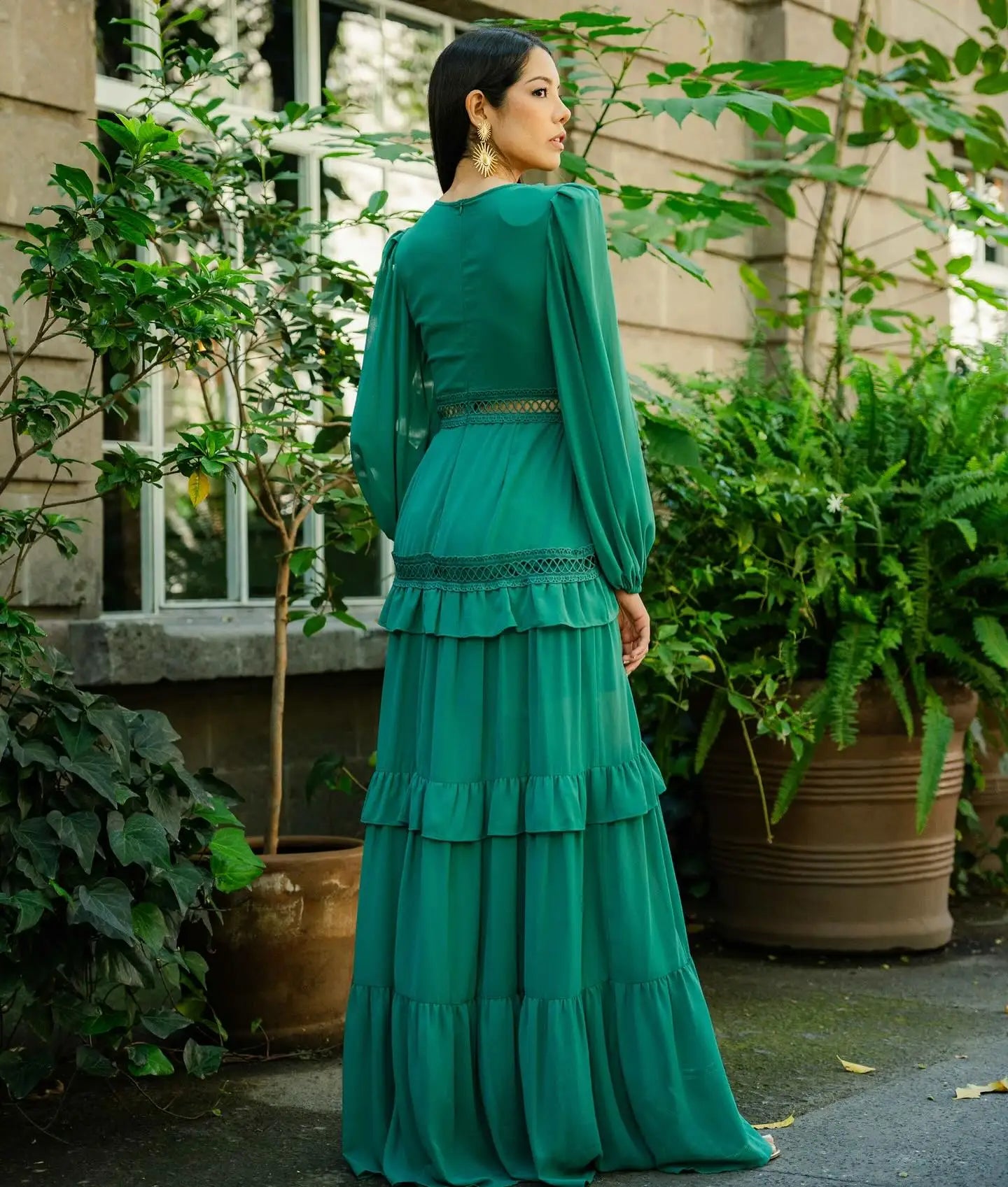 Women's Long Sleeve V-Neck Maxi Dress for Parties - Image 24