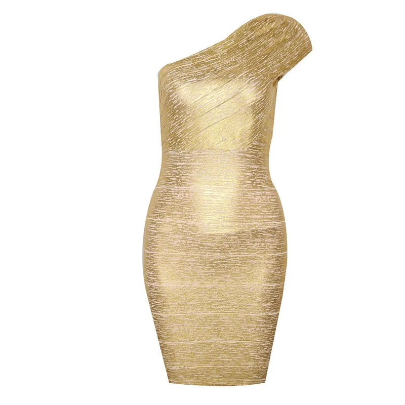 Elegant One Shoulder Bandage Dress for Summer Parties - Image 21