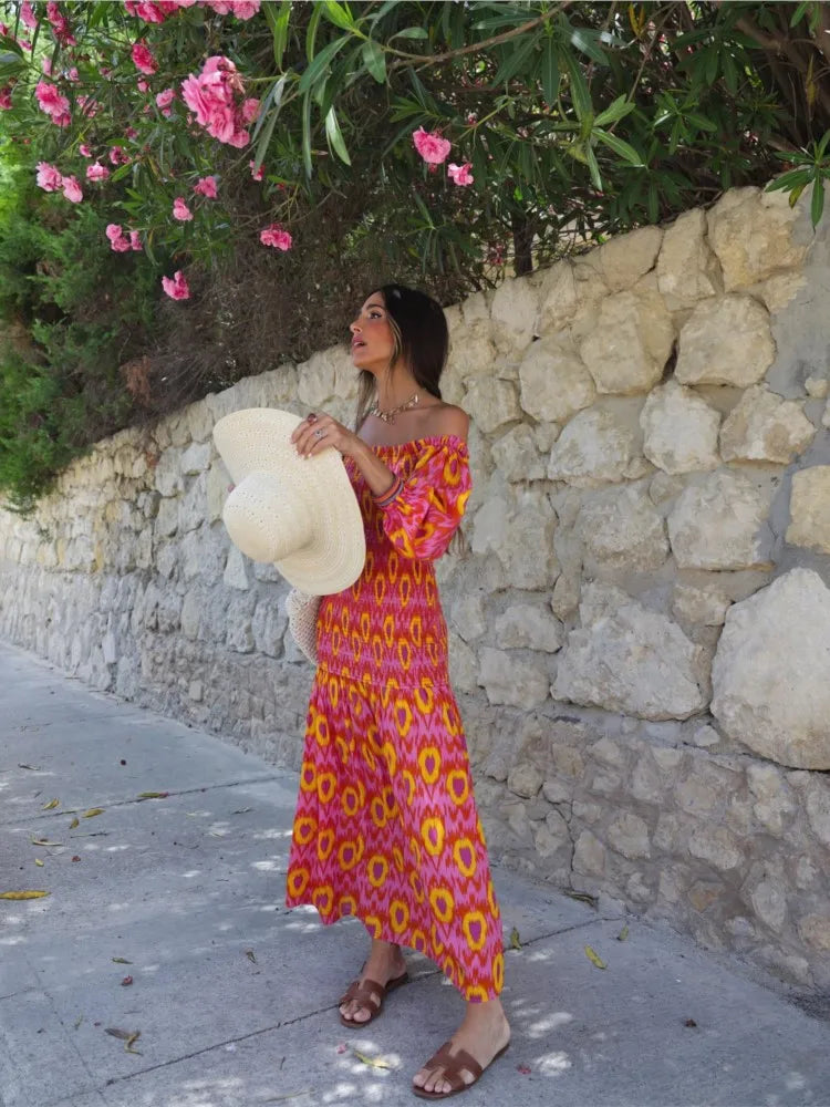 Stylish Off-Shoulder Ruffle Midi Dress for Summer Events - Image 6