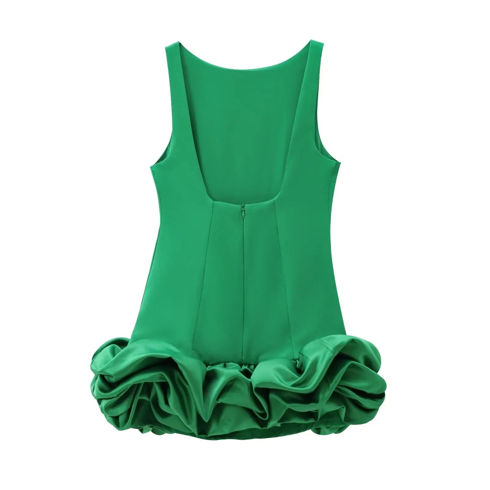 Elegant Backless Sleeveless Mini Dress with Fold Decor Detail - Image 16