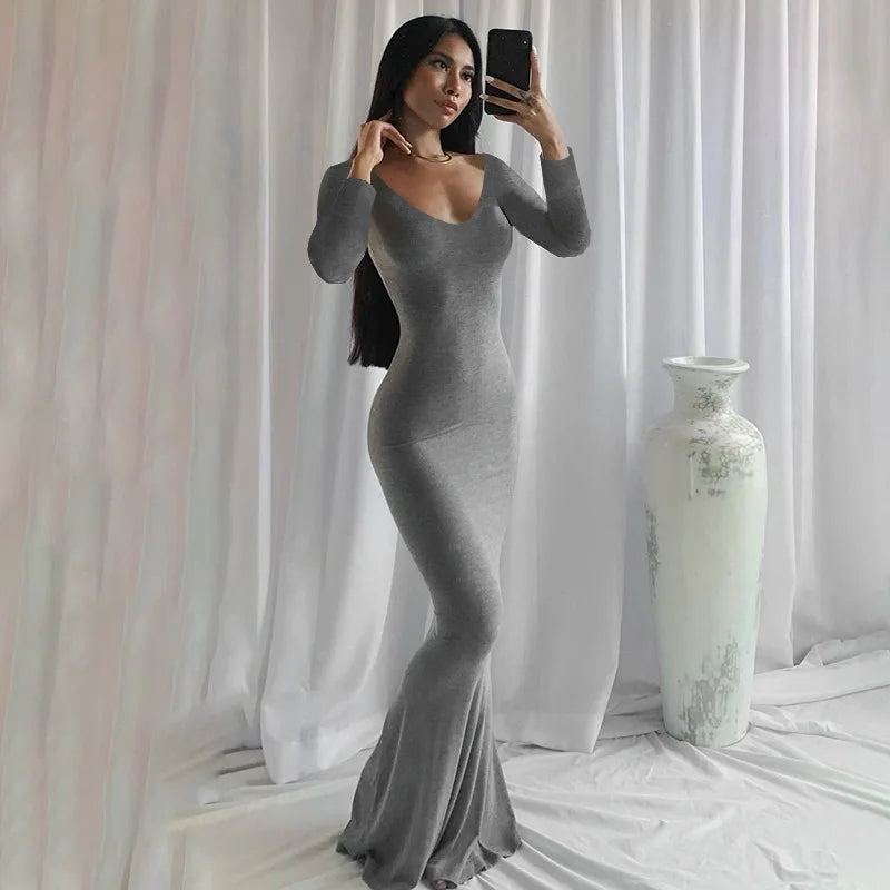 Elegant Spaghetti Strap Long Dress for Women - Image 30