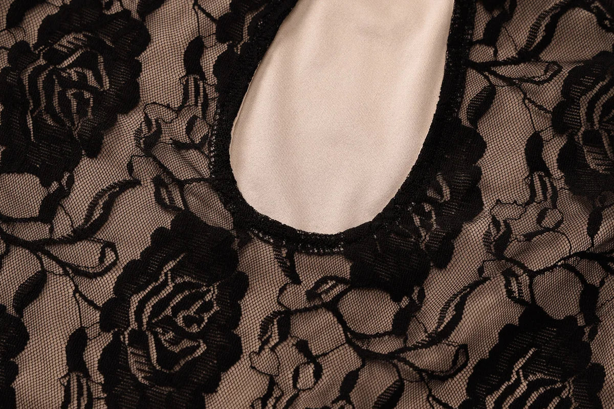 Hollow Out Backless Lace Party Dress for Women - Image 20