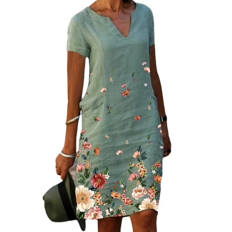 Elegant Vintage Summer Midi Dress for Women - S-5XL - Image 7