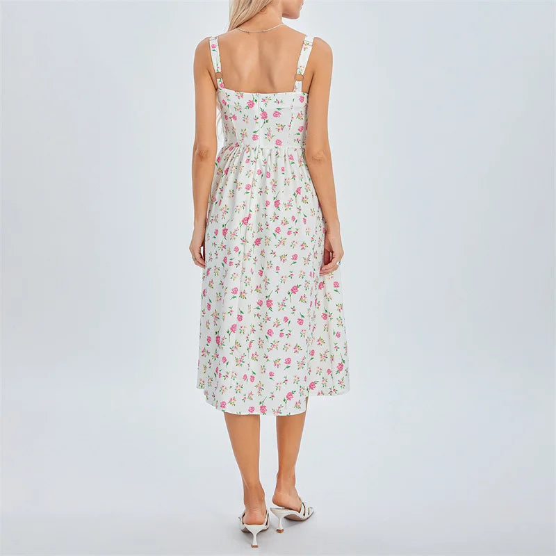 Stylish Solid Color Sleeveless Corset Summer Dress - Image 39