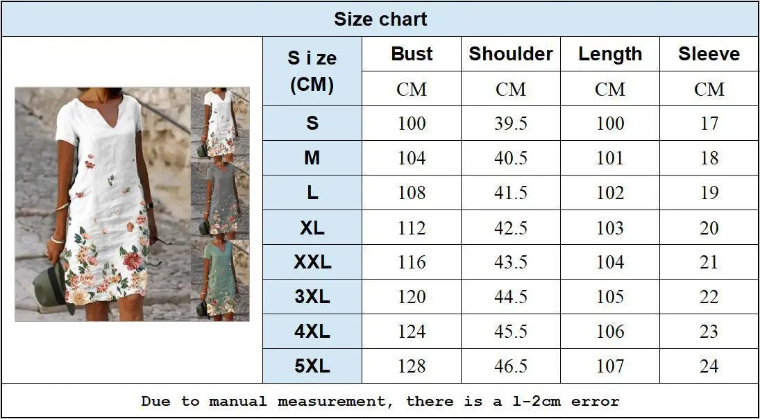 Trendsetting Elegant V-Neck Oversized Summer Dress for Women - Image 5