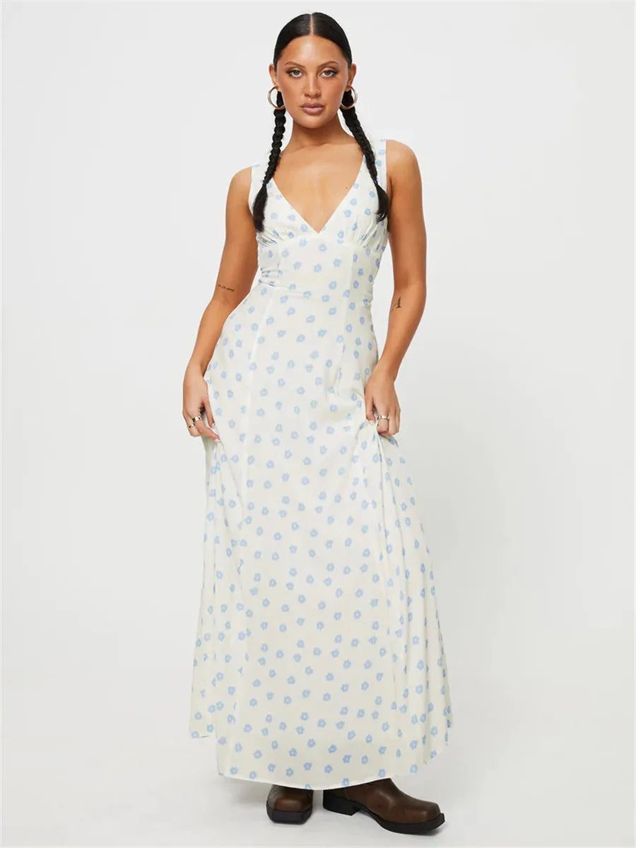 Floral Print Backless Summer Dress for Elegant Occasions - Image 7