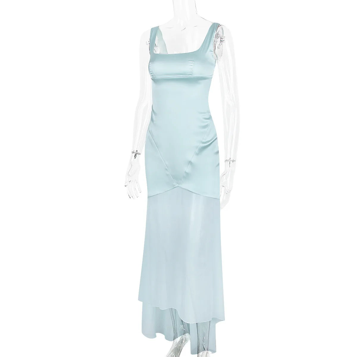 Elegant Spring Chiffon Splicing Dress for Women - Image 30