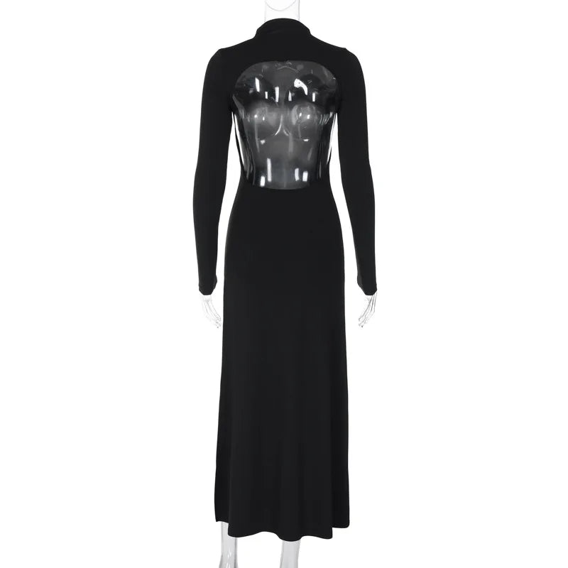 Elegant High Split Backless Maxi Dress for Women - Image 13