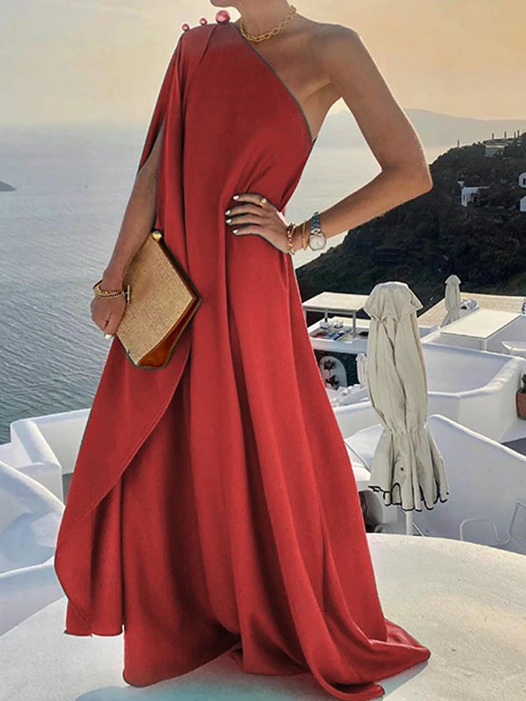 Elegant Off-Shoulder Boho Maxi Dress for Summer Parties - Image 3