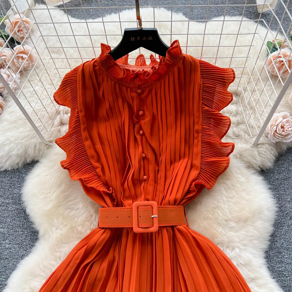 Chic Vintage Ruffled A-Line Summer Dress for Women - Image 25