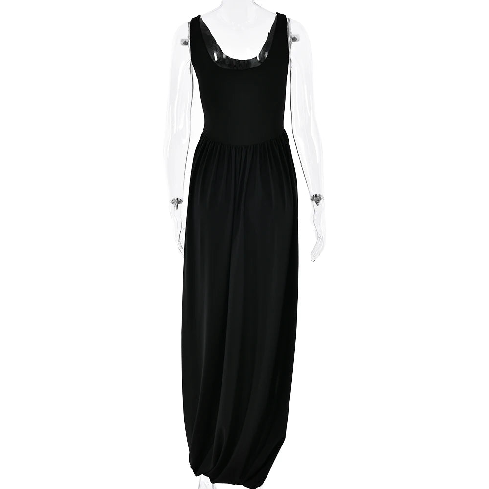 Elegant Sleeveless Backless Evening Dress with Fluffy Skirt - Image 11