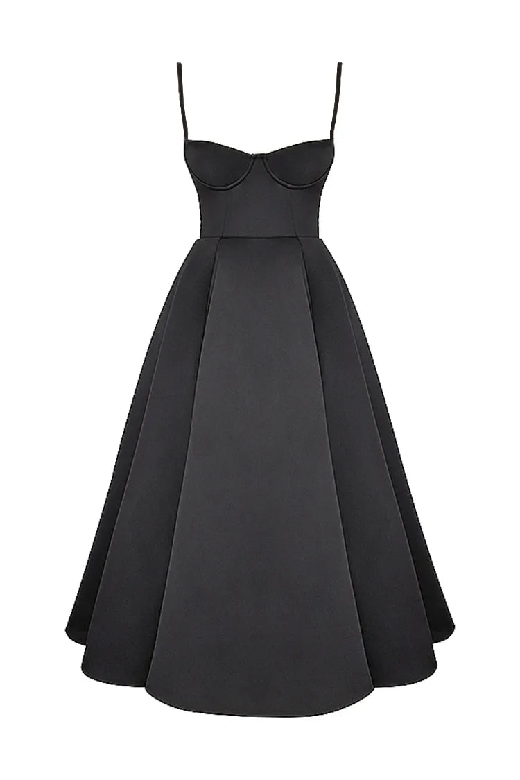 Elegant Floral Spaghetti Strap Backless Party Dress - Image 67