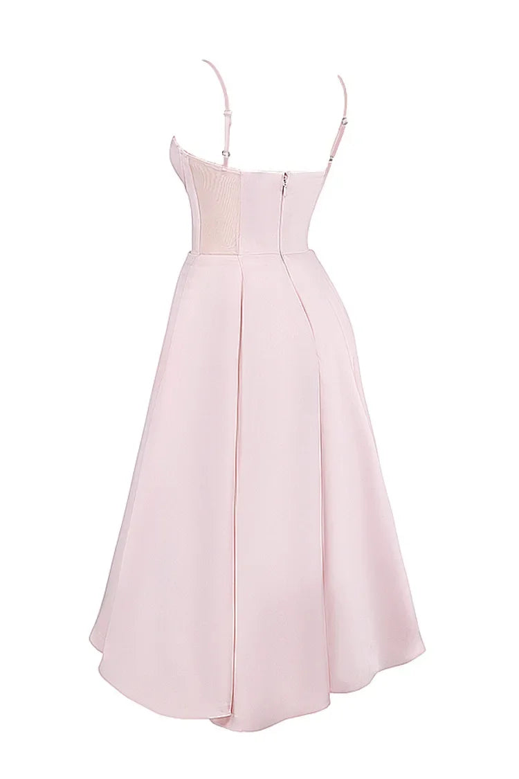 Elegant Summer Midi Swing Dress with Mesh Design - Image 44