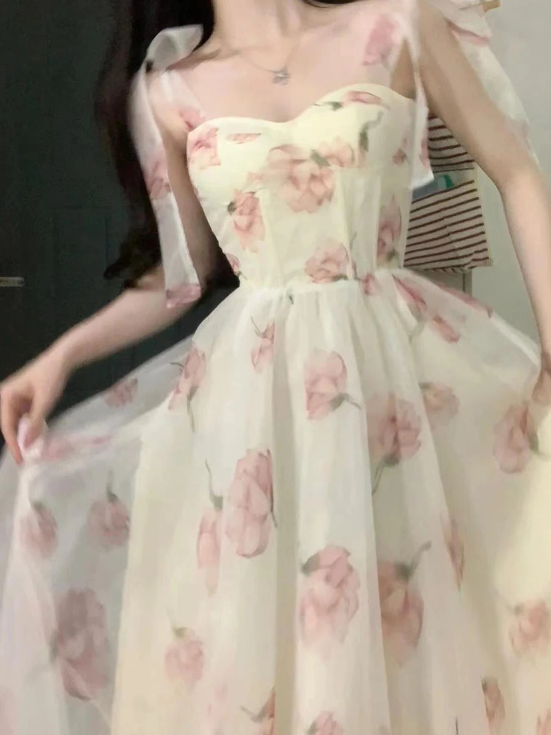 Chic Floral Strap Dress for Women - Summer Party Fashion - Image 7
