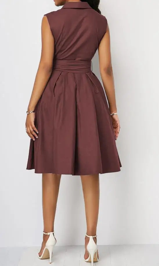 Chic Summer Sleeveless A-Line Casual Dress for Women - Image 11