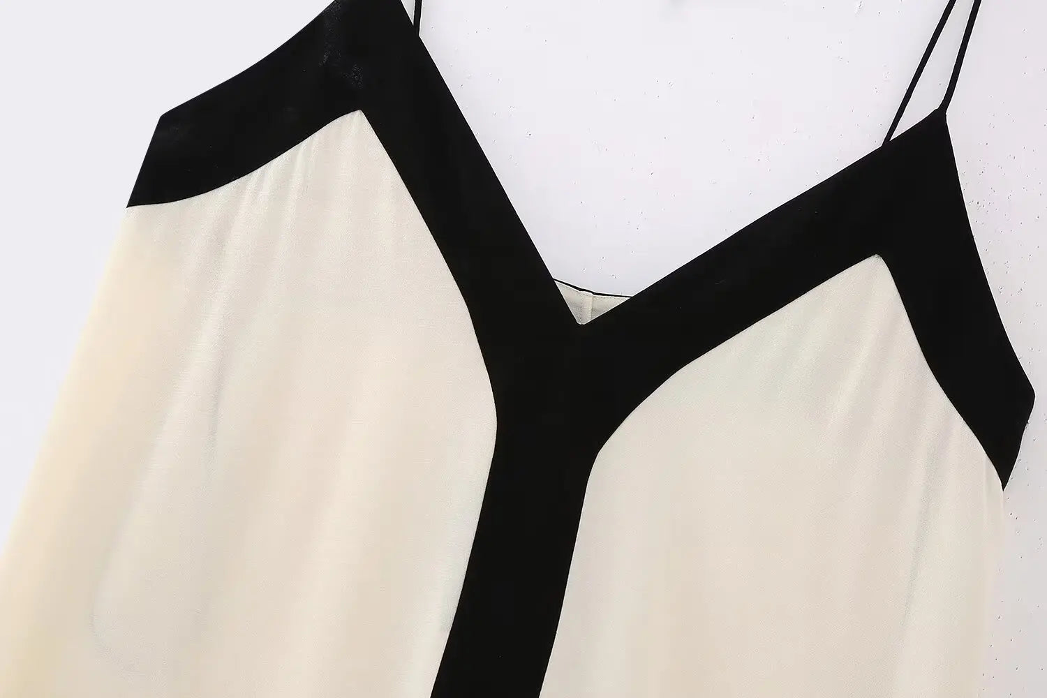 Chic Patchwork Color Suspender Dress for Parties - Image 13