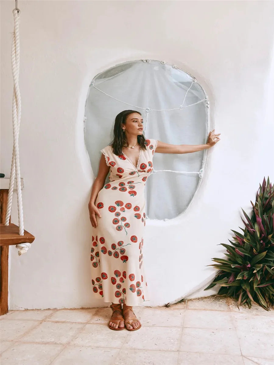 Floral Print Backless Summer Dress for Elegant Occasions - Image 26