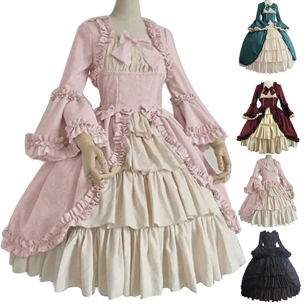 Chic Medieval Square Neck Black Lolita Party Dress - Image 5
