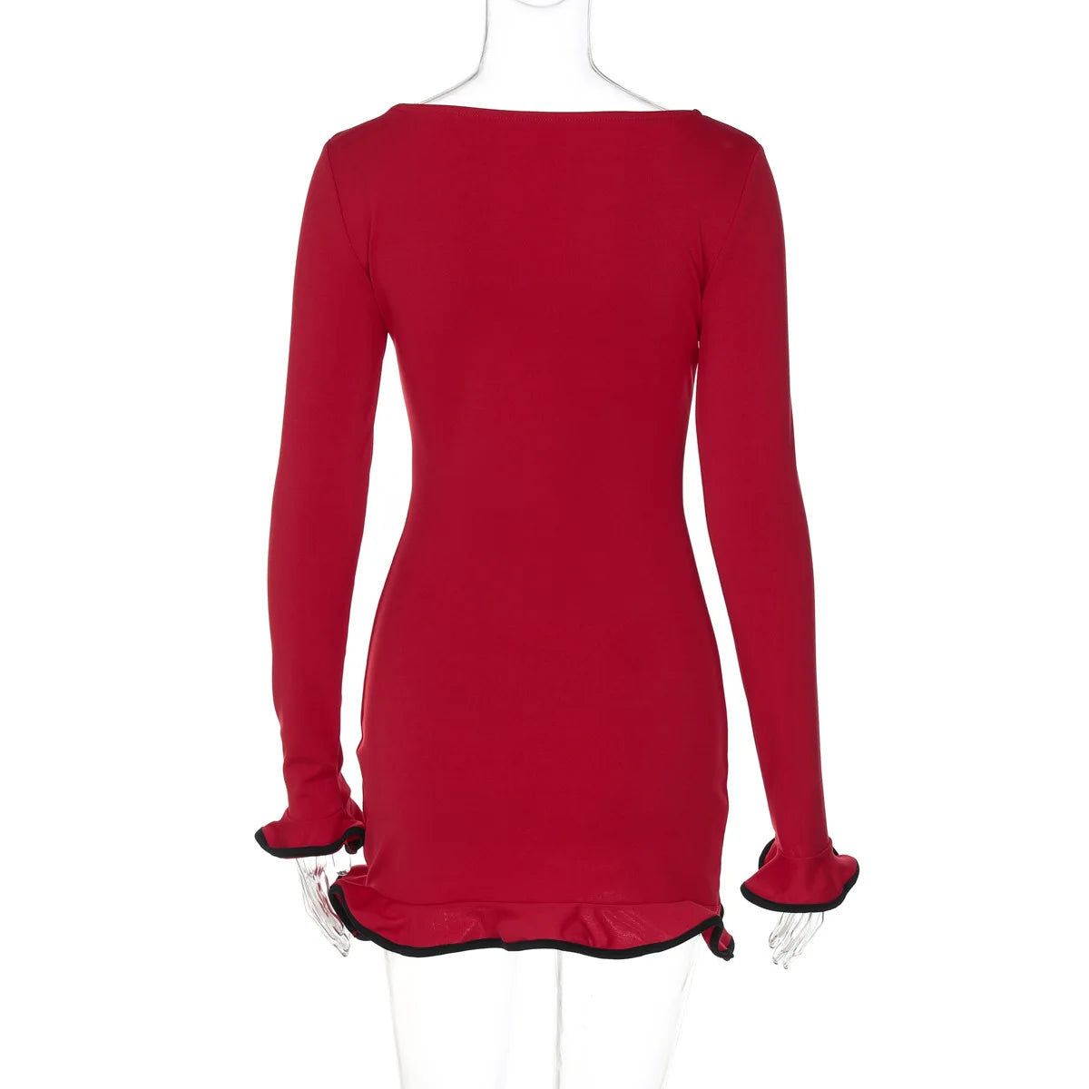 Elegant Long Sleeve Mini Dress for Fall & Winter - Image 22
