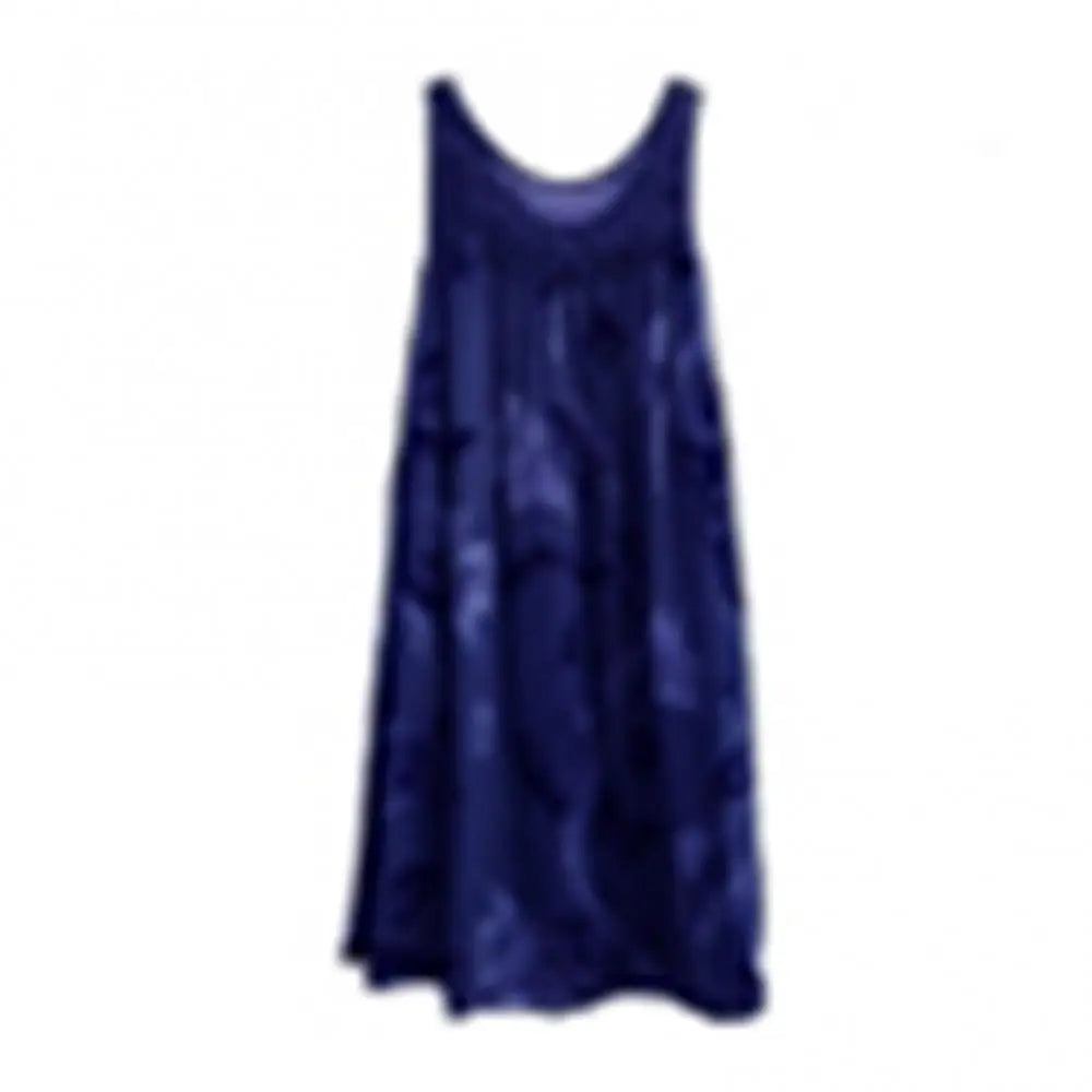 Plus Size Floral Lace O-Neck Sleeveless Summer Tank Dress - Image 10