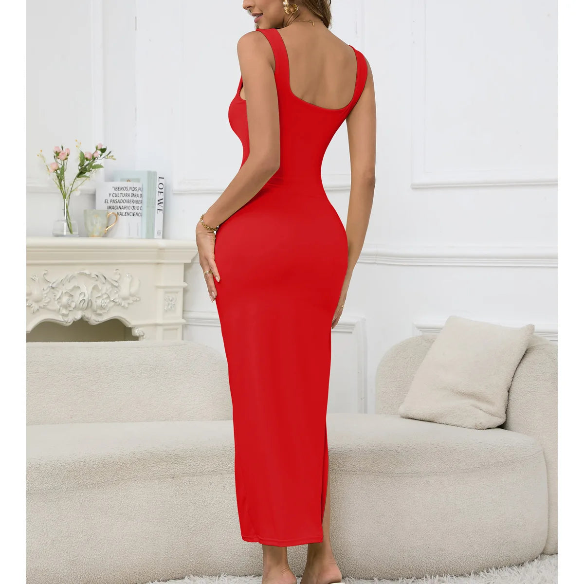 Elegant Summer Solid Color Hollow Navel Dress for Women - Image 31