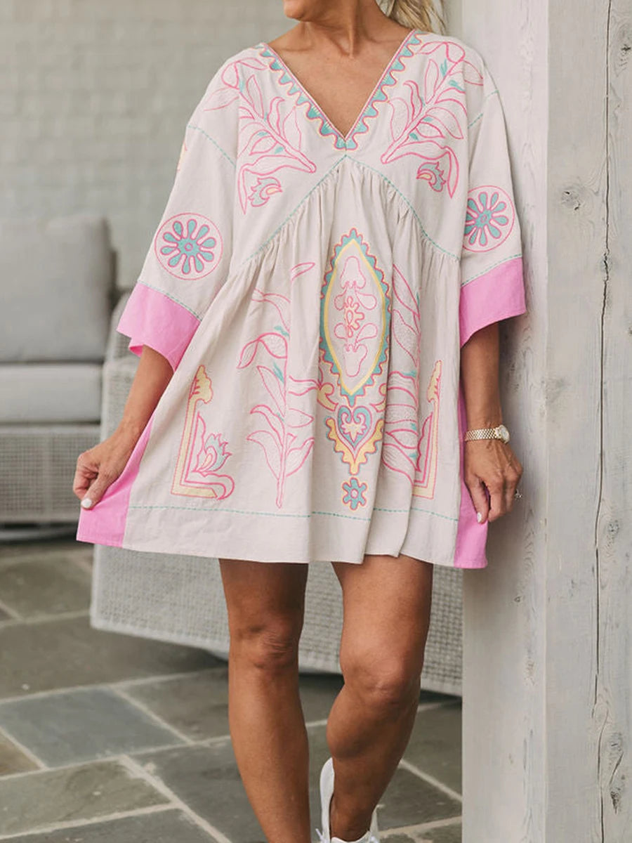 Women's Floral V-Neck Summer Dress - Beach Ready Fit - Image 13
