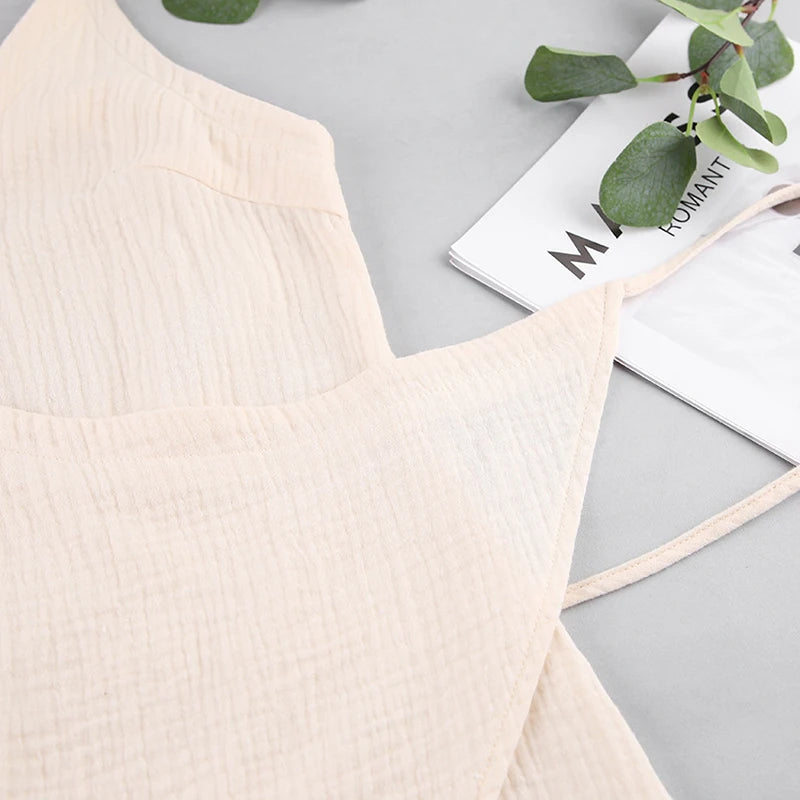 100% Cotton Summer V-Neck Gauze Dress for Women - Image 20